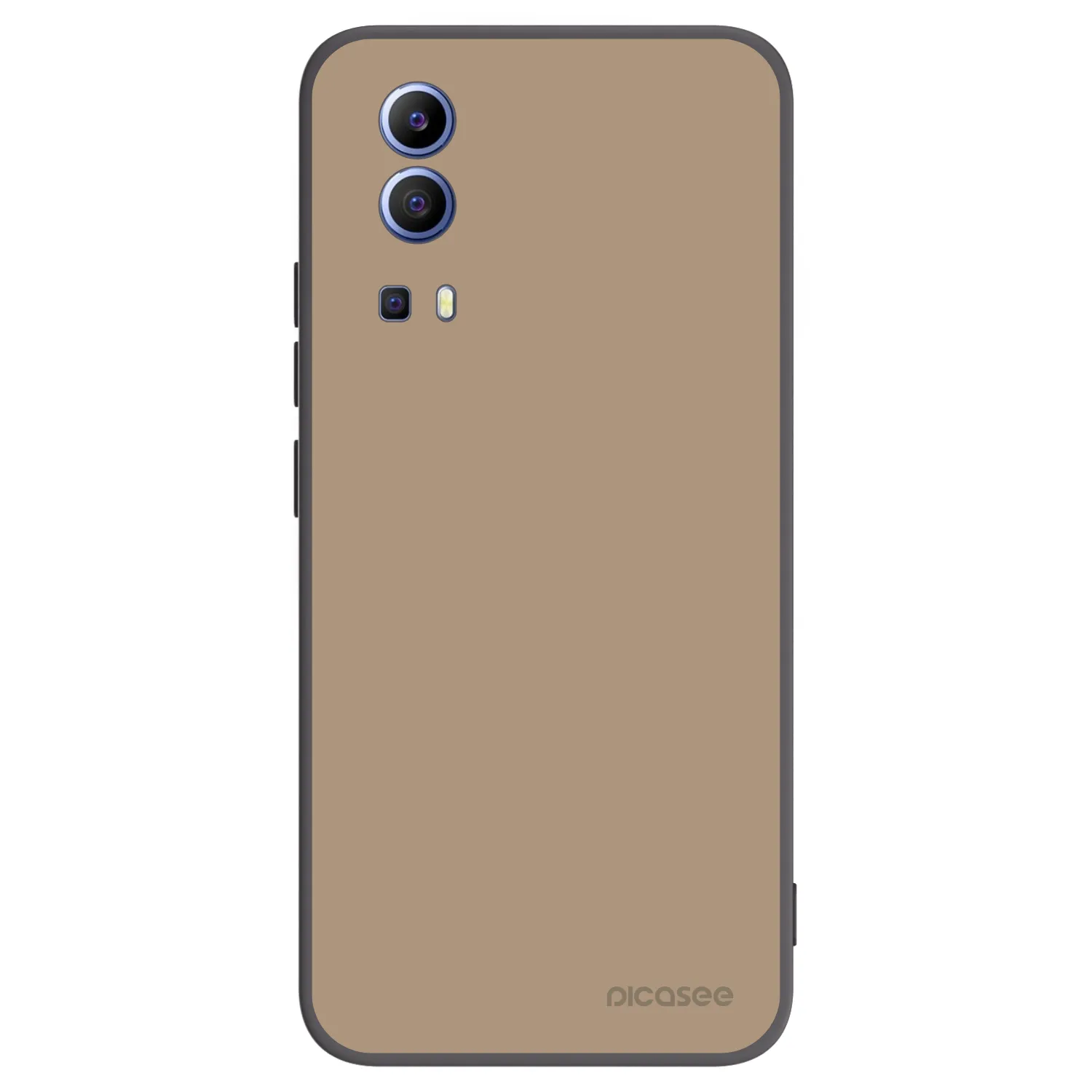 Picasee Vivo Y52 5G Hülle - Schwarzes Silikon - Soft Sand