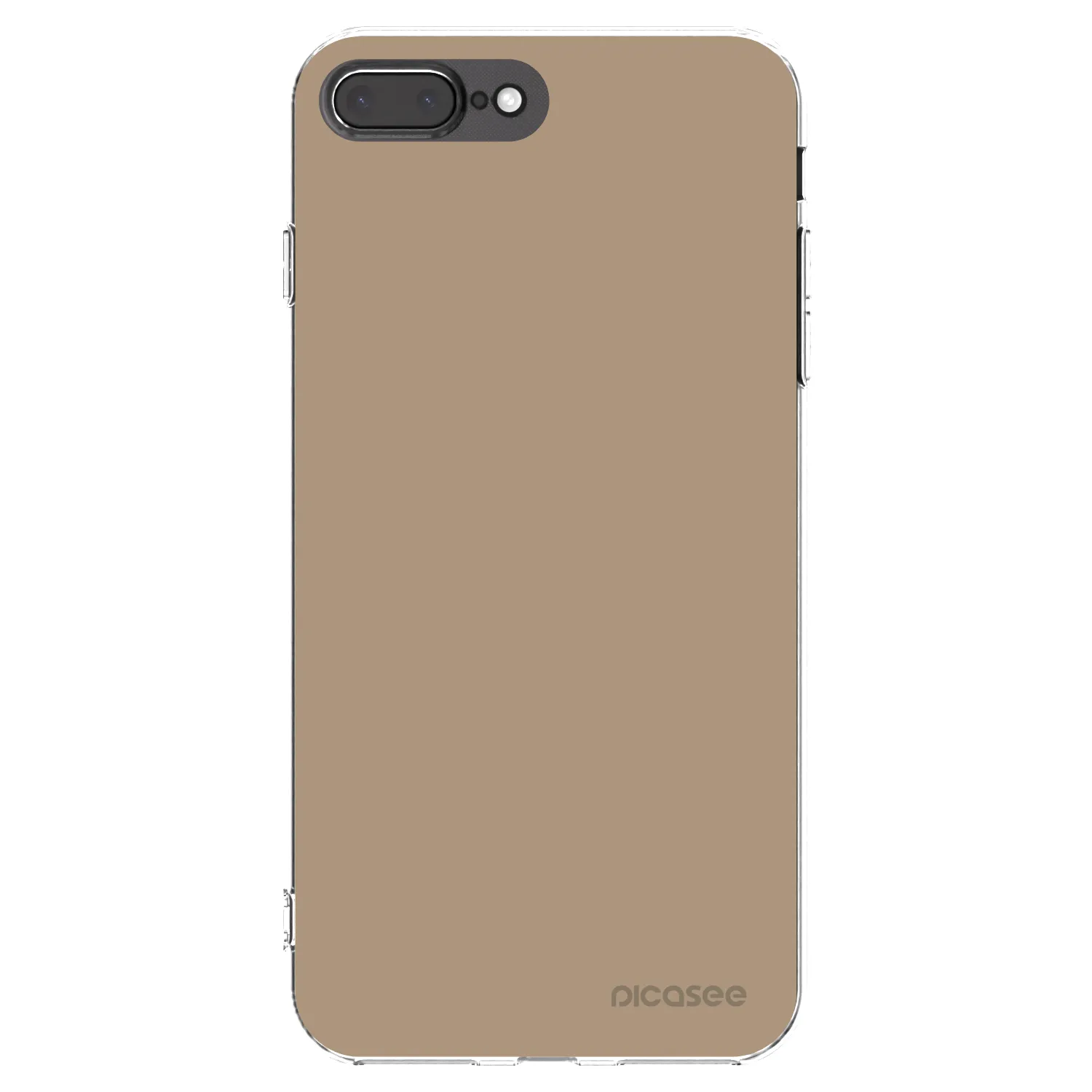 Picasee Apple iPhone 8 Plus Hülle - Transparentes Silikon - Soft Sand