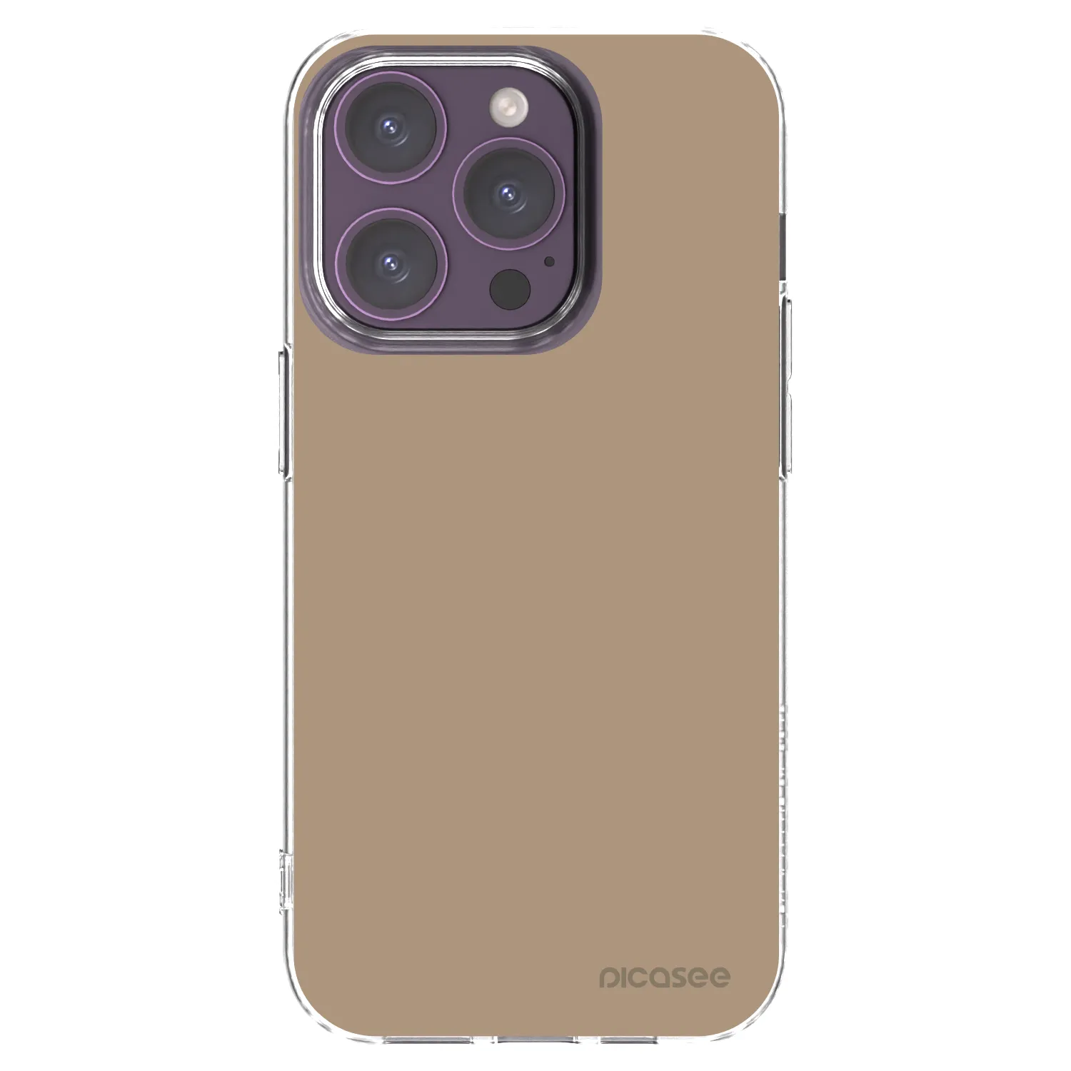 Picasee Apple iPhone 14 Pro Hülle - Transparentes Silikon - Soft Sand