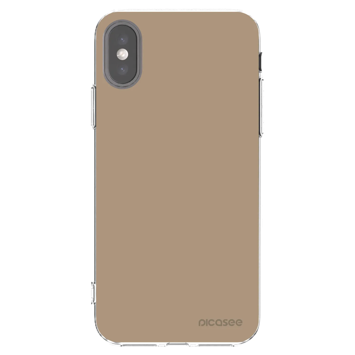 Picasee Apple iPhone X/XS Hülle - Transparentes Silikon - Soft Sand