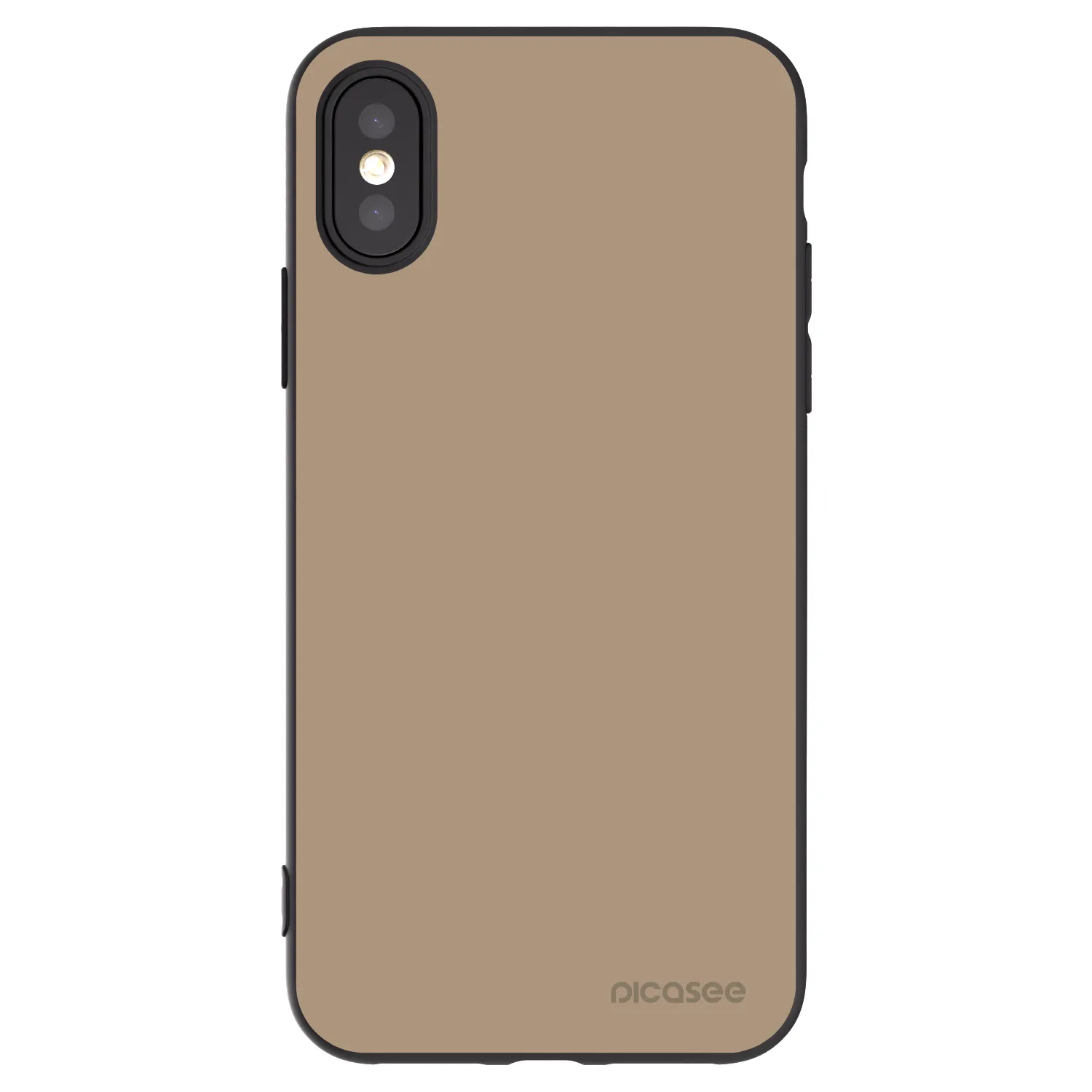 Picasee Apple iPhone X/XS Hülle - Schwarzes Silikon - Soft Sand