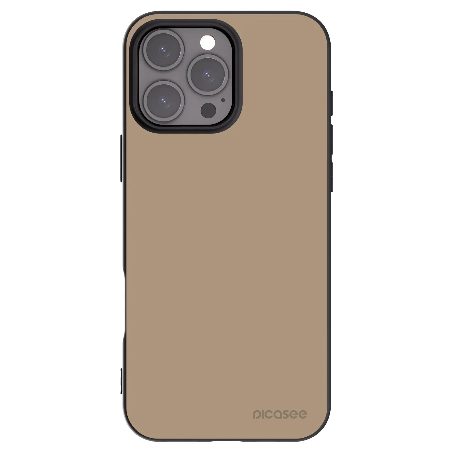 Picasee Apple iPhone 16 Pro Max Hülle - Schwarzes Silikon - Soft Sand