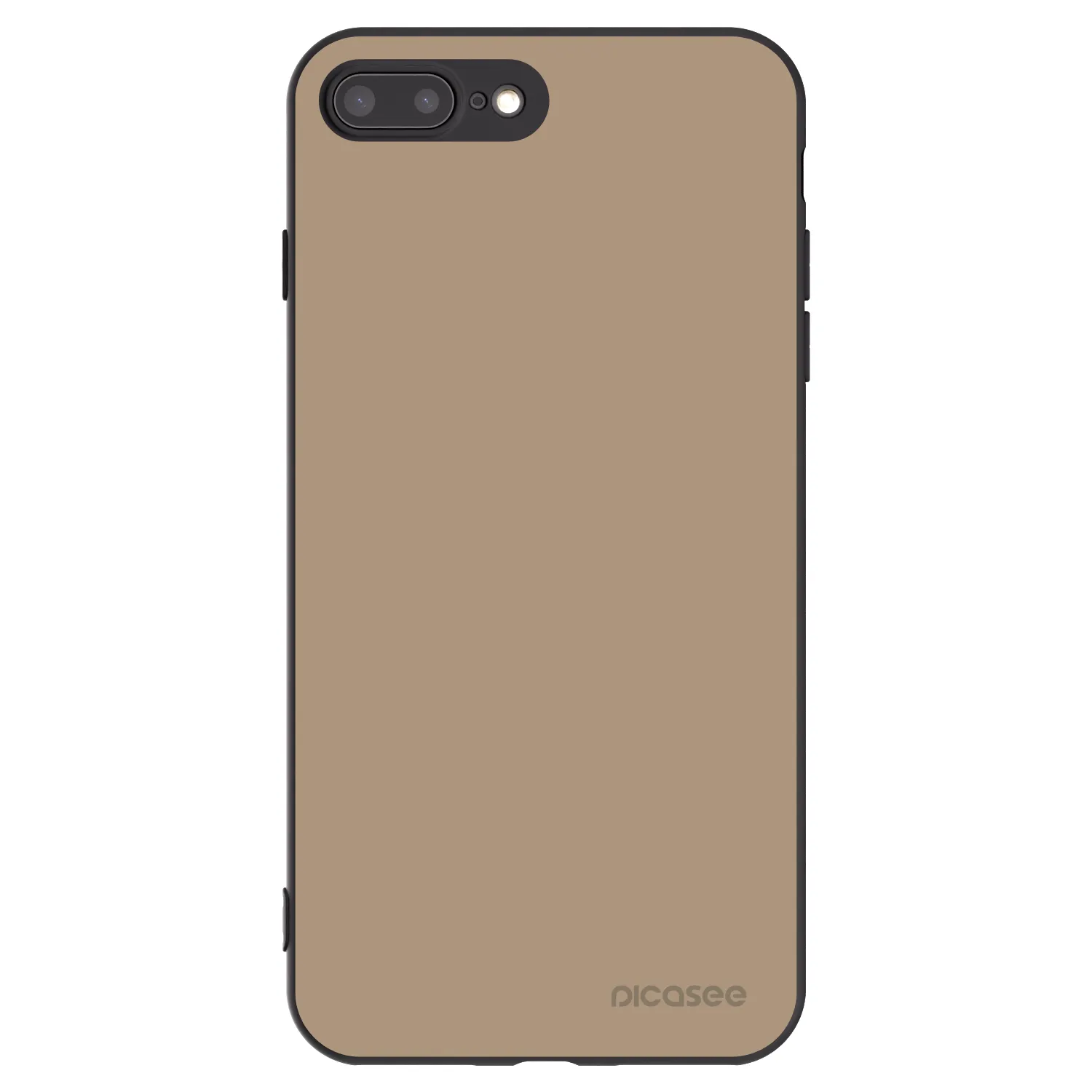 Picasee Apple iPhone 8 Plus Hülle - Schwarzes Silikon - Soft Sand