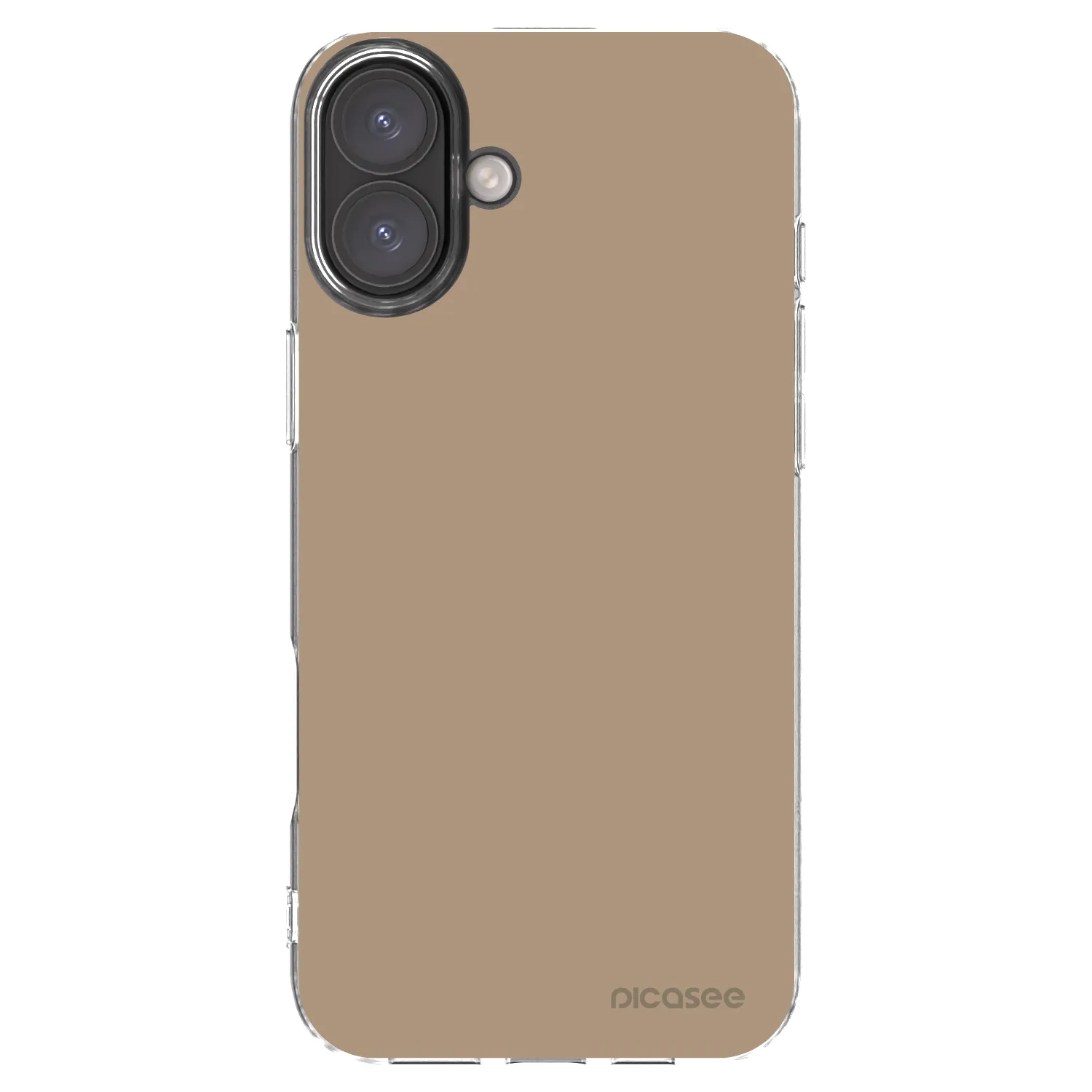 Picasee Apple iPhone 16 Plus Hülle - Transparentes Silikon - Soft Sand