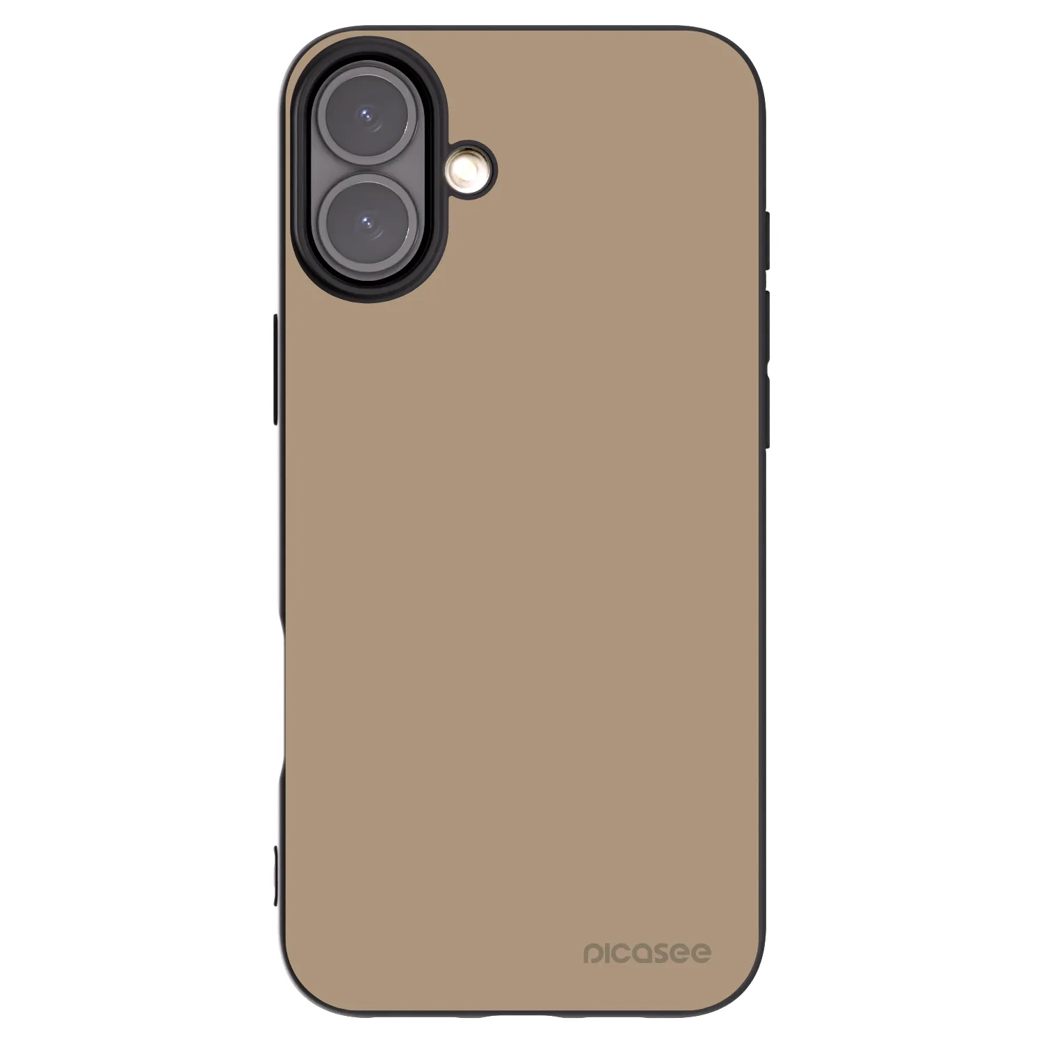 Picasee Apple iPhone 16 Plus Hülle - Schwarzes Silikon - Soft Sand