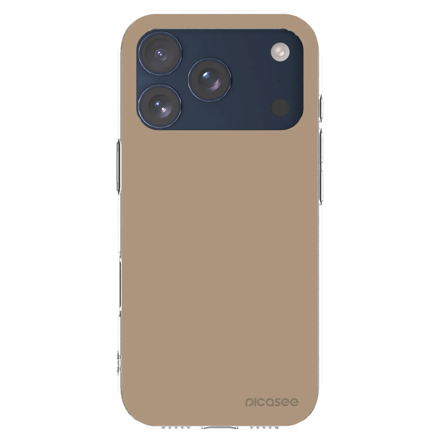 Picasee Apple iPhone 17 Pro Hülle - Transparentes Silikon - Soft Sand