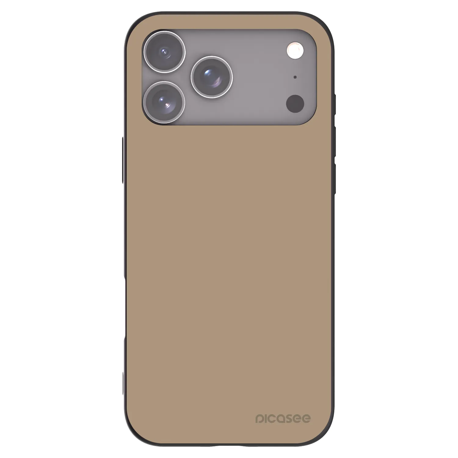 Picasee Apple iPhone 17 Pro Max Hülle - Schwarzes Silikon - Soft Sand