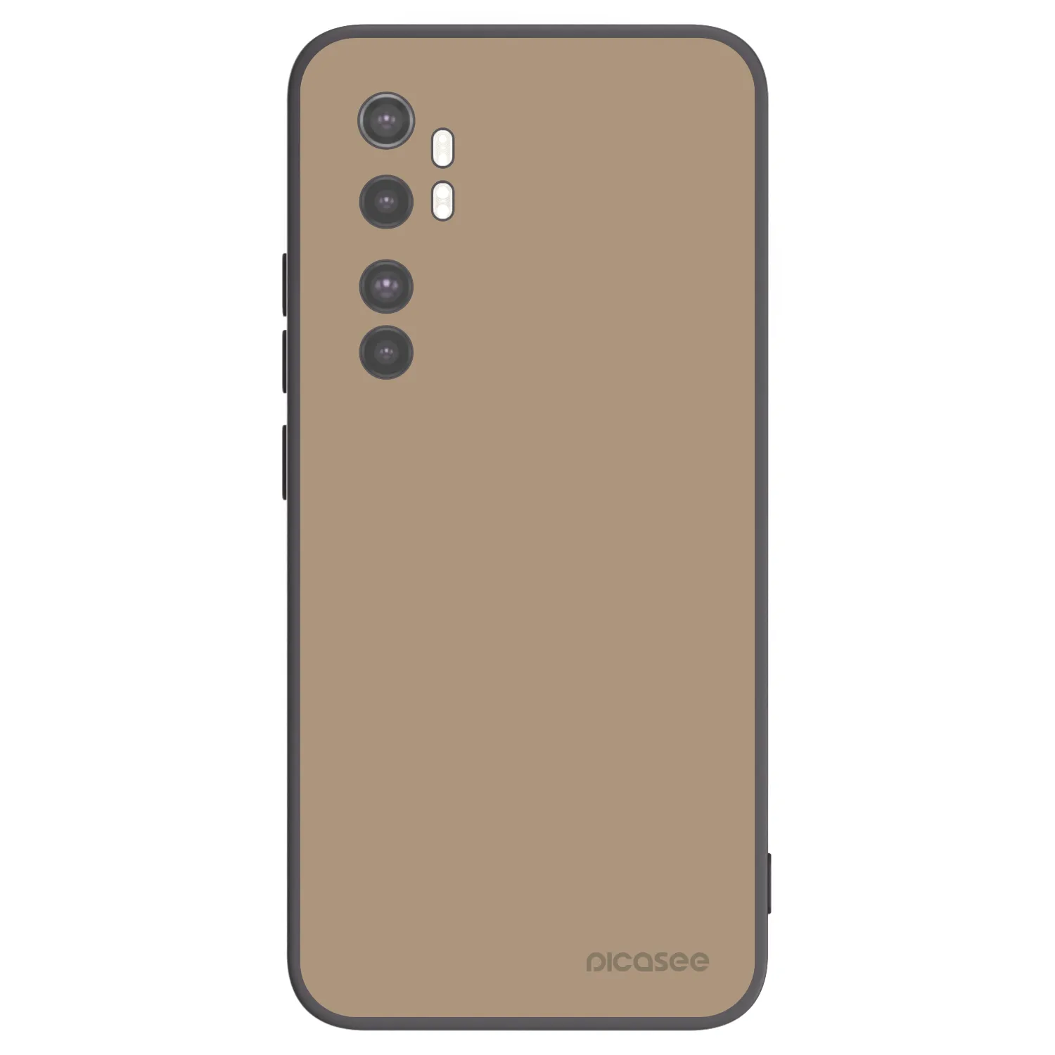 Picasee Xiaomi Mi Note 10 Lite Hülle - Schwarzes Silikon - Soft Sand