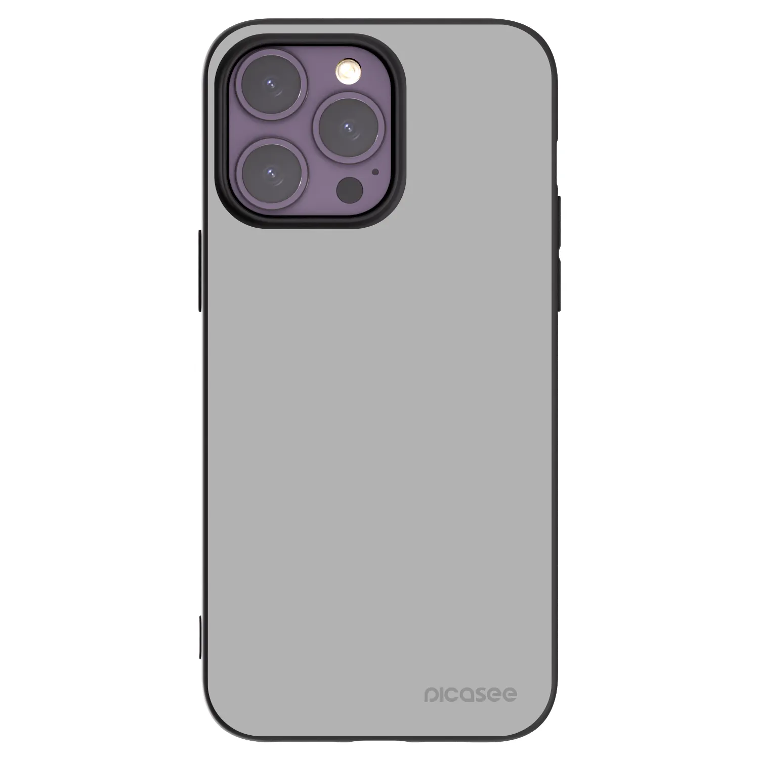 Picasee Apple iPhone 14 Pro Max Hülle - Schwarzes Silikon - Stone