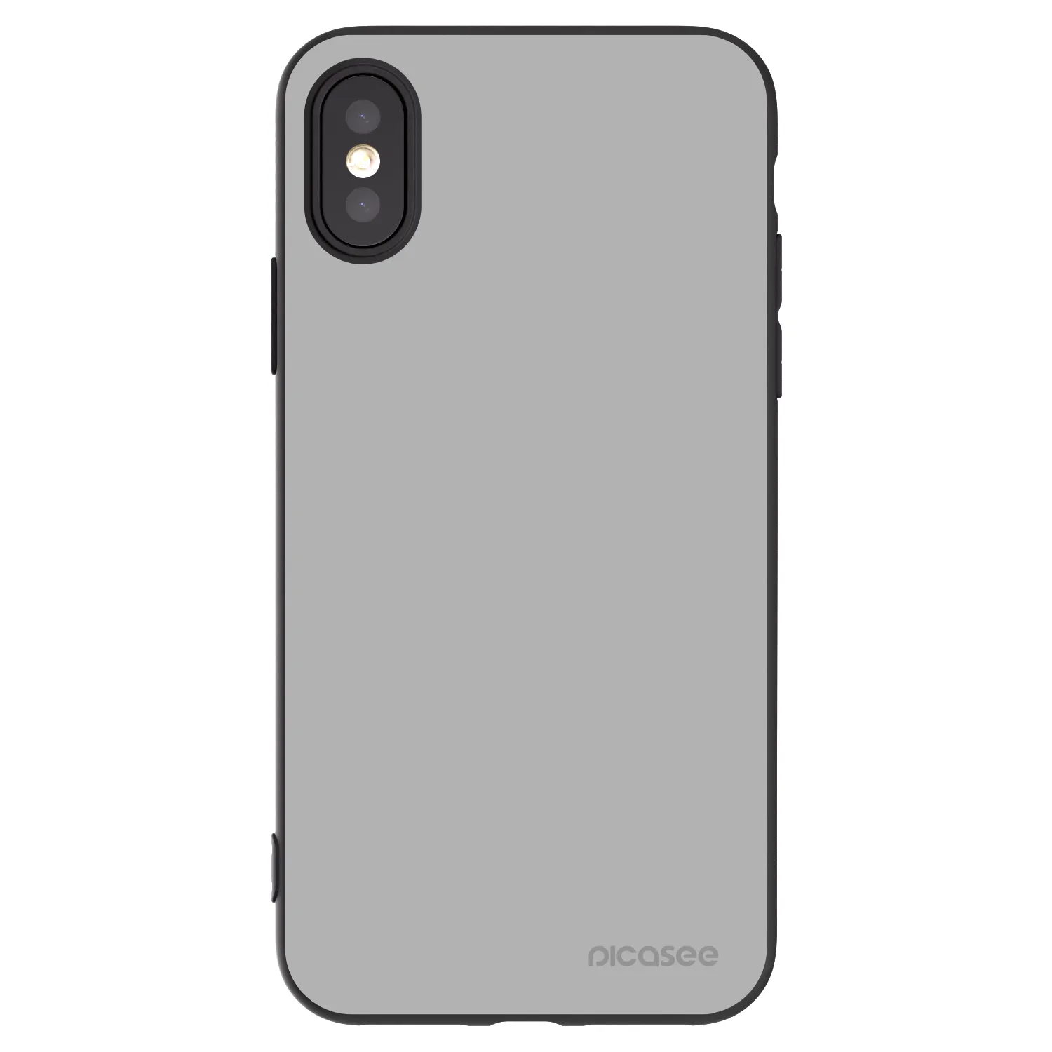 Picasee Apple iPhone X/XS Hülle - Schwarzes Silikon - Stone