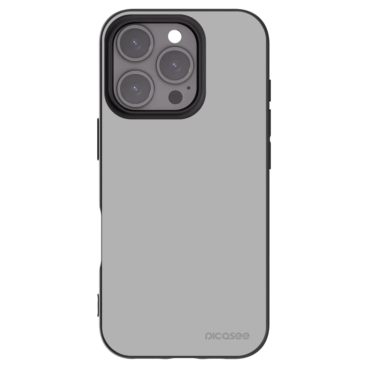 Picasee Apple iPhone 16 Pro Hülle - Schwarzes Silikon - Stone