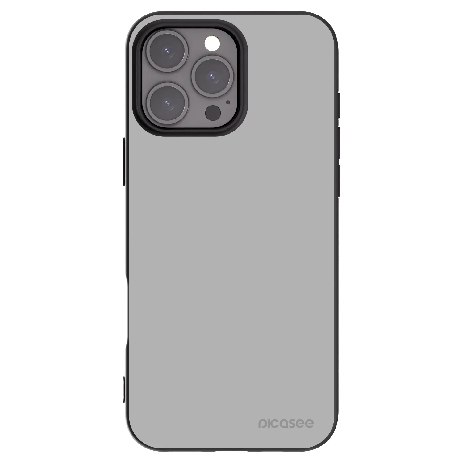 Picasee Apple iPhone 16 Pro Max Hülle - Schwarzes Silikon - Stone