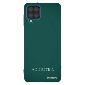 Picasee Samsung Galaxy A12 A125F Hülle - Transparentes Silikon - Addicted