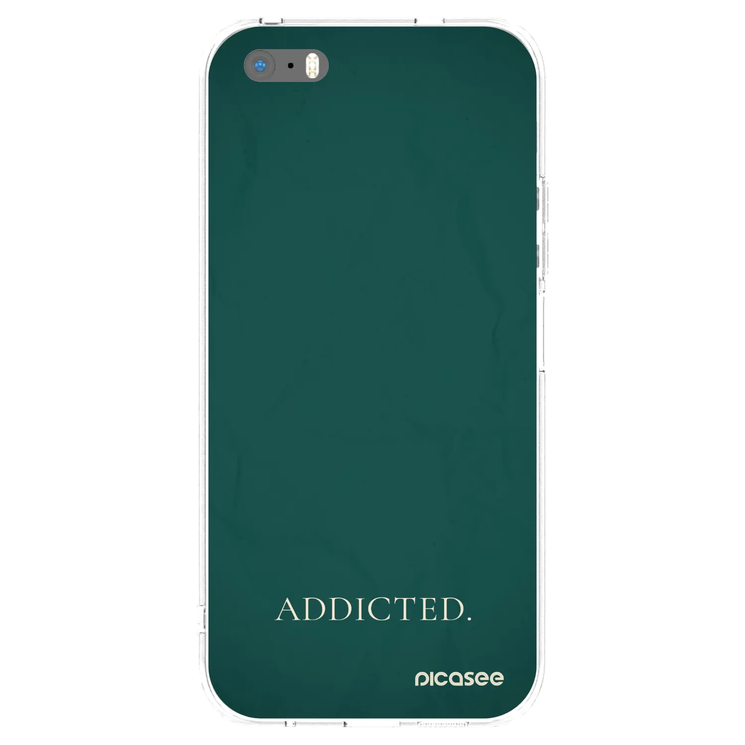 Picasee Apple iPhone 5/5S/SE Hülle - Transparentes Silikon - Addicted