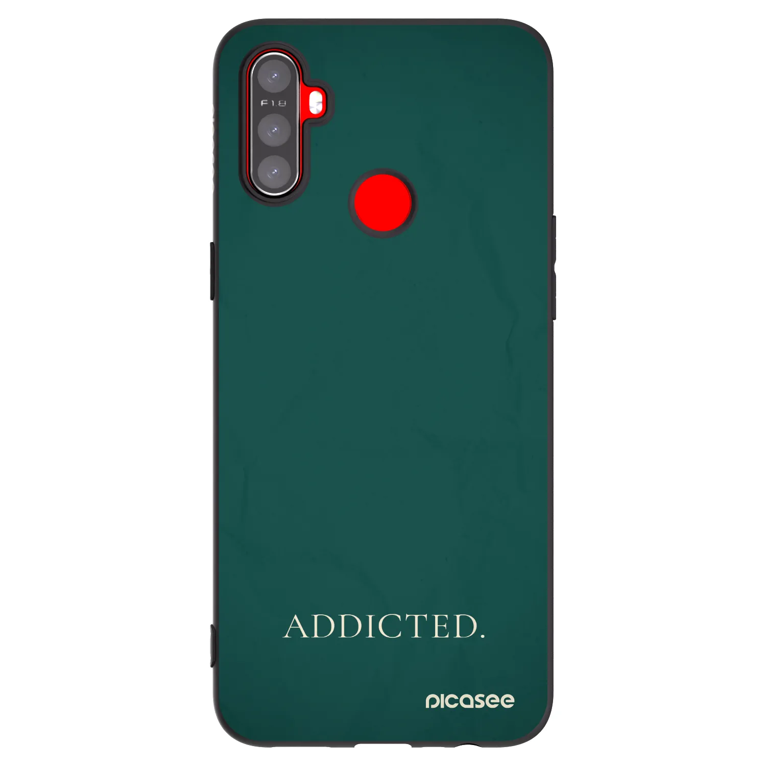 Picasee Realme C3 Hülle - Schwarzes Silikon - Addicted