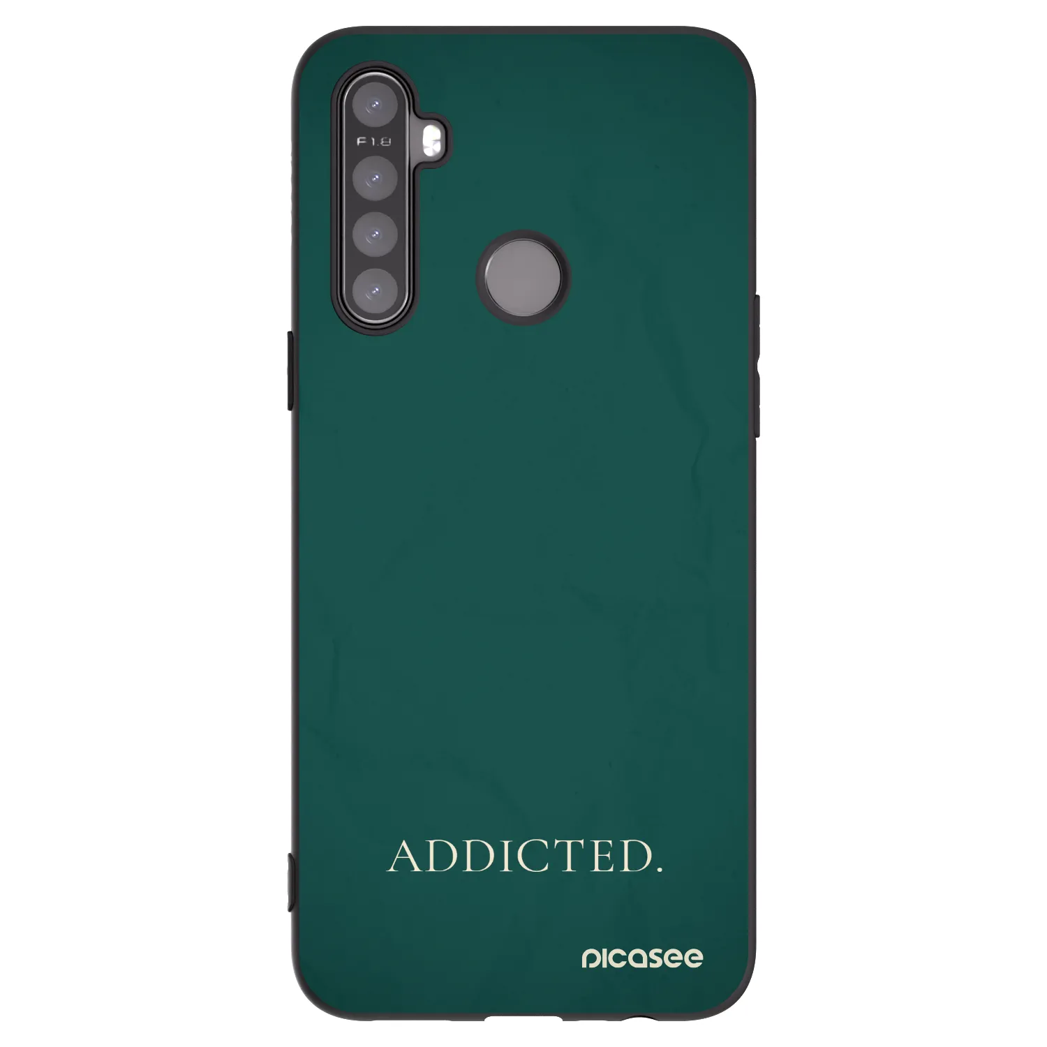 Picasee Realme 5 Hülle - Schwarzes Silikon - Addicted