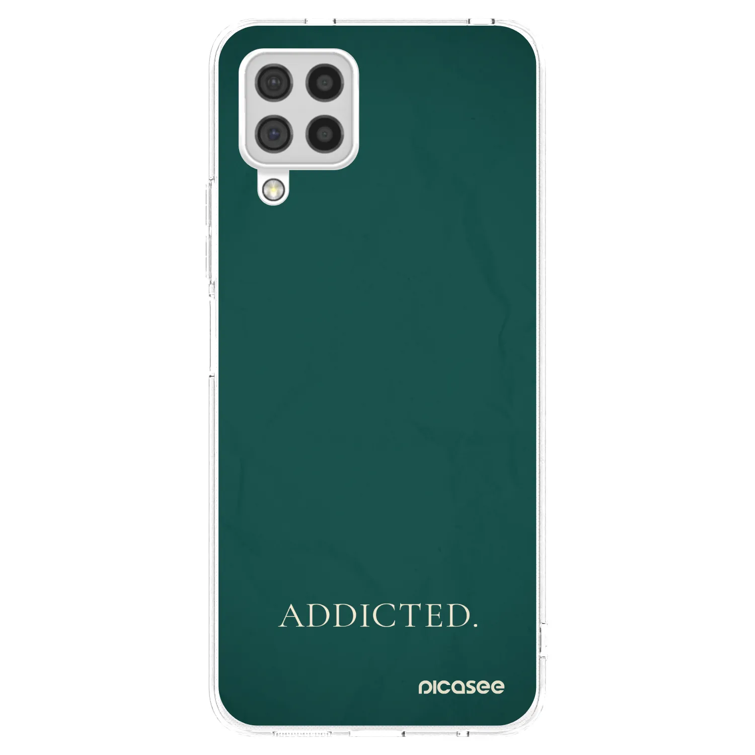 Picasee Samsung Galaxy A22 A225F 4G Hülle - Transparentes Silikon - Addicted