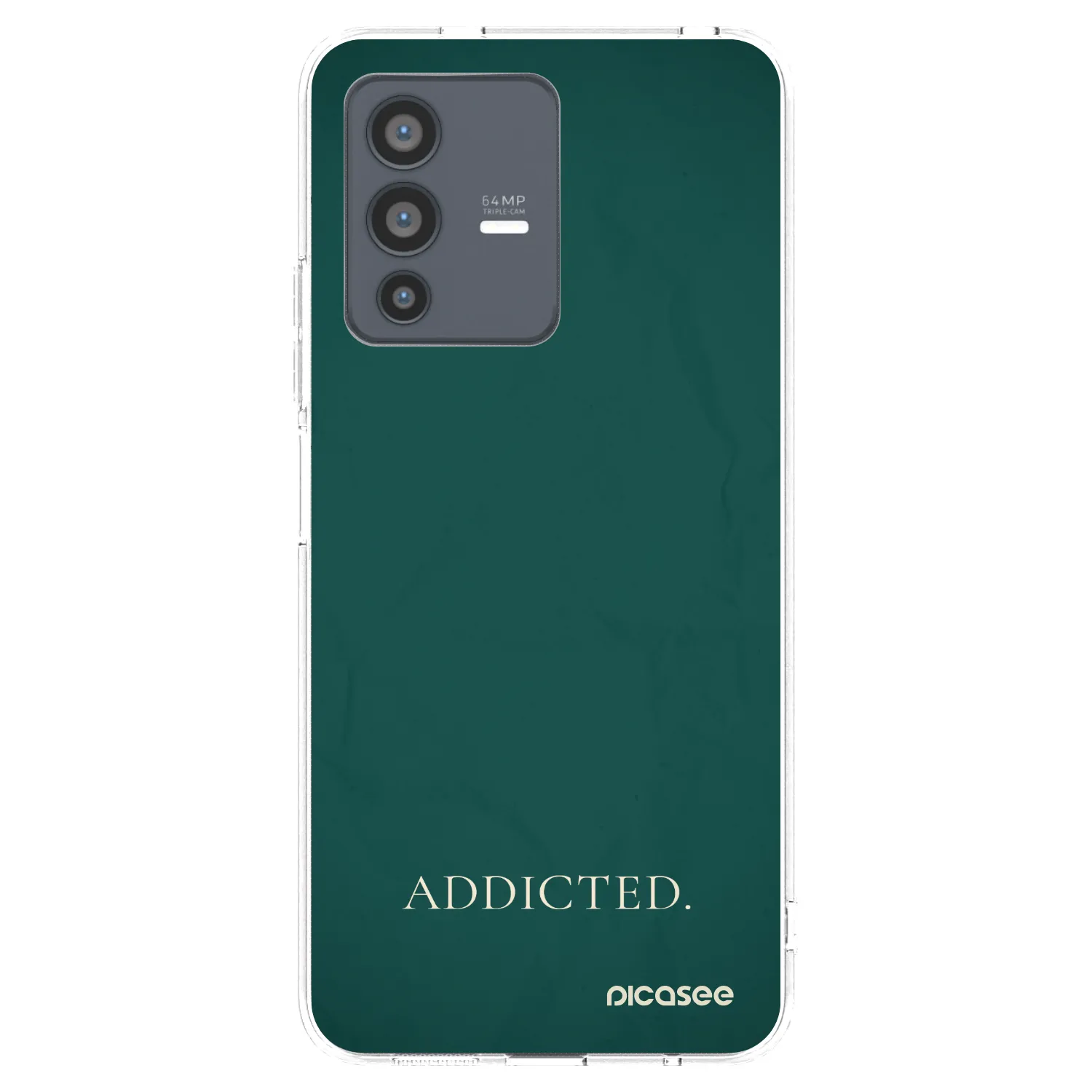 Picasee Vivo V23 5G Hülle - Transparentes Silikon - Addicted