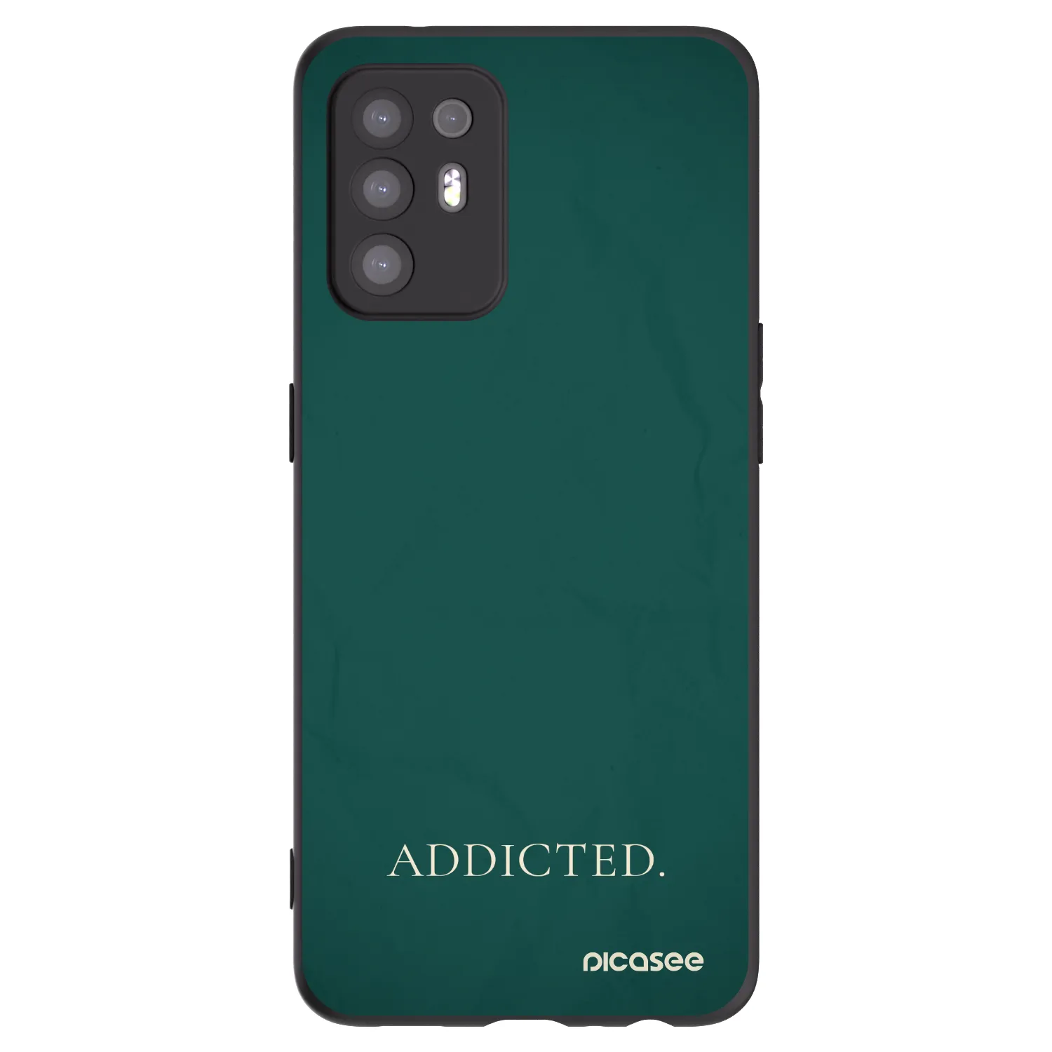 Picasee OPPO A94 5G Hülle - Schwarzes Silikon - Addicted