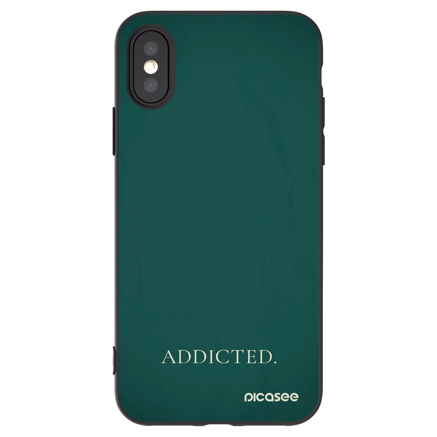 Picasee Apple iPhone X/XS Hülle - Schwarzes Silikon - Addicted