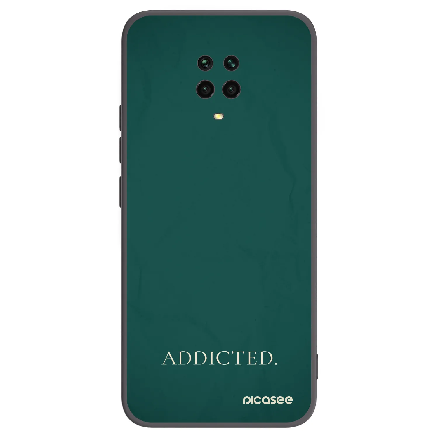 Picasee Xiaomi Redmi Note 9S Hülle - Schwarzes Silikon - Addicted