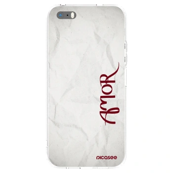 Picasee Apple iPhone 5/5S/SE Hülle - Transparentes Silikon - Amor