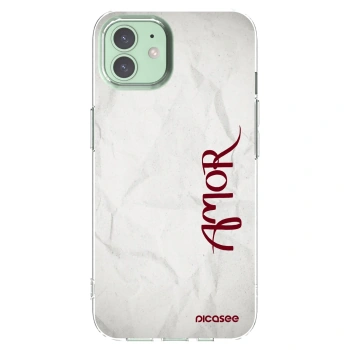 Picasee Apple iPhone 12 Pro Hülle - Transparentes Silikon - Amor