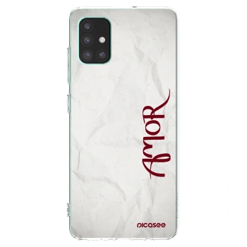 Picasee Samsung Galaxy M51 M515F Hülle - Transparentes Silikon - Amor