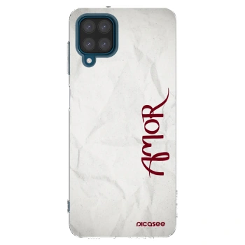 Picasee Samsung Galaxy A12 A125F Hülle - Transparentes Silikon - Amor