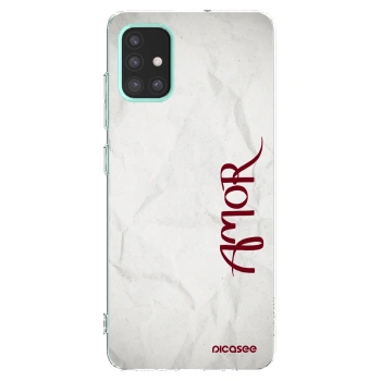 Picasee Samsung Galaxy M31s Hülle - Transparentes Silikon - Amor