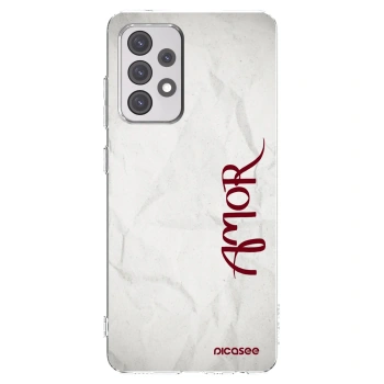 Picasee Samsung Galaxy A52 5G A525F Hülle - Transparentes Silikon - Amor