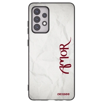 Picasee Samsung Galaxy A52 5G A525F Hülle - Schwarzes Silikon - Amor