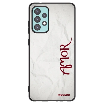 Picasee Samsung Galaxy A72 A725F Hülle - Schwarzes Silikon - Amor