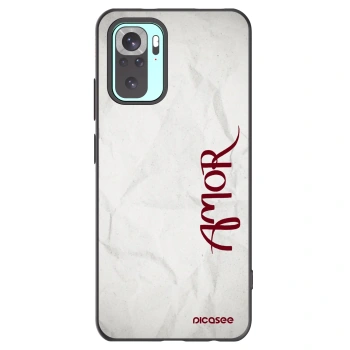 Picasee Xiaomi Redmi Note 10 Pro Hülle - Schwarzes Silikon - Amor
