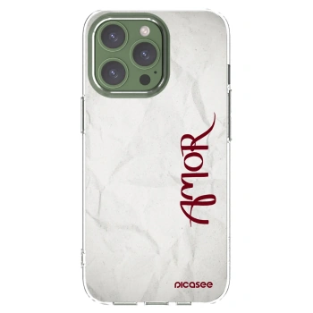 Picasee Apple iPhone 13 Pro Hülle - Transparentes Silikon - Amor