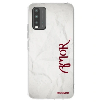 Picasee Xiaomi Redmi 9T Hülle - Schwarzes Silikon - Amor