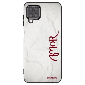 Picasee Samsung Galaxy M12 M127F Hülle - Schwarzes Silikon - Amor