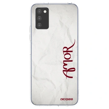 Picasee Samsung Galaxy A02s A025G Hülle - Transparentes Silikon - Amor