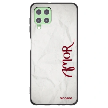Picasee Samsung Galaxy A22 A225F 4G Hülle - Schwarzes Silikon - Amor