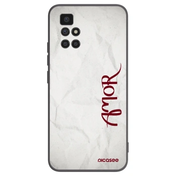 Picasee Xiaomi Redmi 10 Hülle - Schwarzes Silikon - Amor