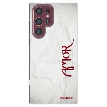 Picasee Samsung Galaxy S22 Ultra 5G Hülle - Transparentes Silikon - Amor