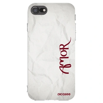 Picasee Apple iPhone SE 2022 Hülle - Transparentes Silikon - Amor