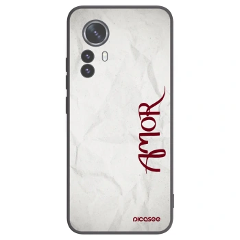 Picasee Xiaomi 12 Pro Hülle - Schwarzes Silikon - Amor