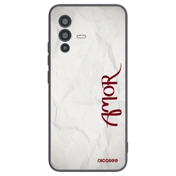 Picasee Vivo V23 5G Hülle - Schwarzes Silikon - Amor