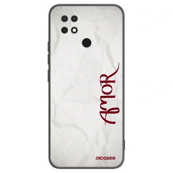 Picasee Xiaomi Redmi 10C Hülle - Schwarzes Silikon - Amor