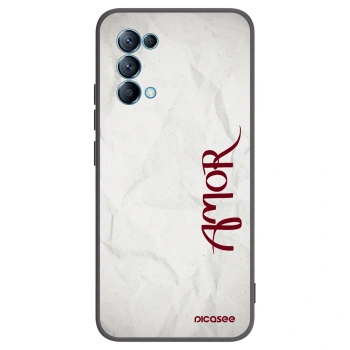 Picasee OPPO Reno 5 5G Hülle - Schwarzes Silikon - Amor