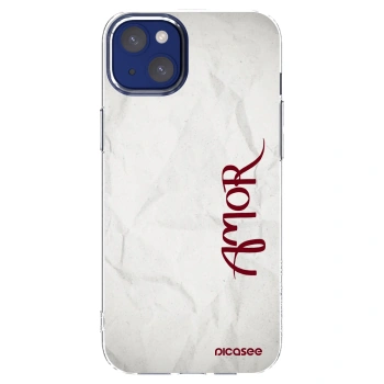 Picasee Apple iPhone 14 Plus Hülle - Transparentes Silikon - Amor