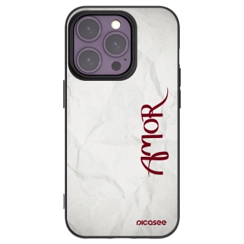Picasee Apple iPhone 14 Pro Hülle - Schwarzes Silikon - Amor