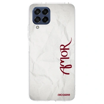 Picasee Samsung Galaxy M53 5G Hülle - Transparentes Silikon - Amor