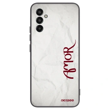 Picasee Samsung Galaxy M13 M135F Hülle - Schwarzes Silikon - Amor